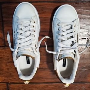 Dolce & Gabbana Women's Portofino Sneakers With Pearl